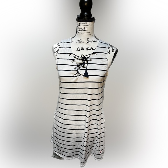 Nautica Lace Up Swim Cover Up Dress NWT (D1) - Picture 1 of 11